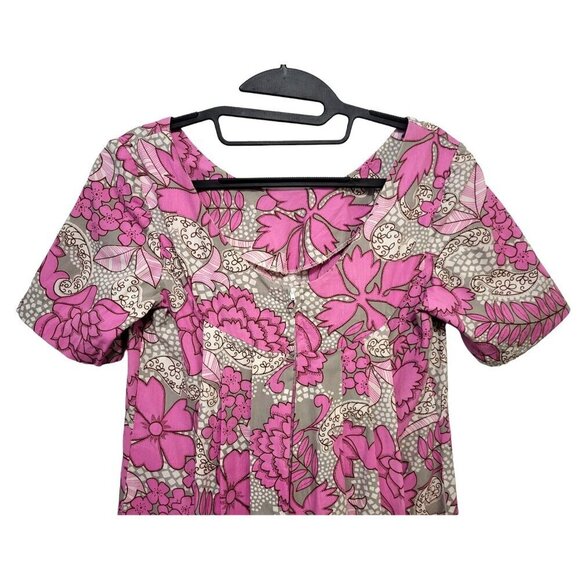 Vintage 1960s Hawaiian Pake Muu Floral Maxi Dress - Picture 7 of 12